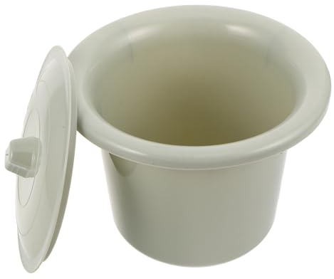 HOODANCOS Bassin de Lit pour Soins à Domicile en Plastique Léger Vert Clair, Urinoir Portable avec Grosse Capacité et Couvercle, Adapté aux Personnes à Mobilité Réduite la Maison