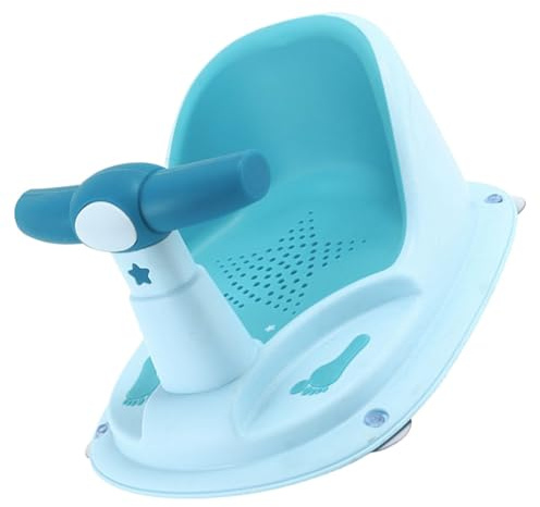 SUPVOX Asiento de Baño Antideslizante para Bebés de 6 a 12 Meses, Asiento de Bañera Portátil Azul Base Segura y Diseño Ergonómico para Baño Infantil