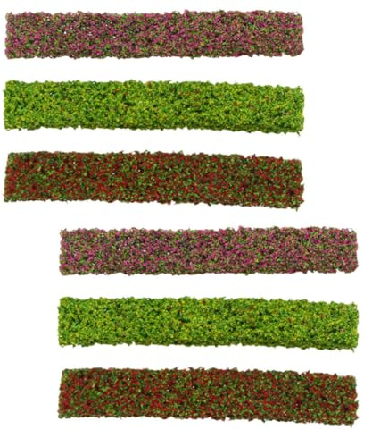 WOFASHPURET 6 Piezas Arbustos Miniatura Mezclados 10 Cm, Plantas Falsas Arquitectónicas para Maquetas de Trenes, Accesorios de Paisaje Diorama, Arbustos Estáticos Multicolor para Construcción