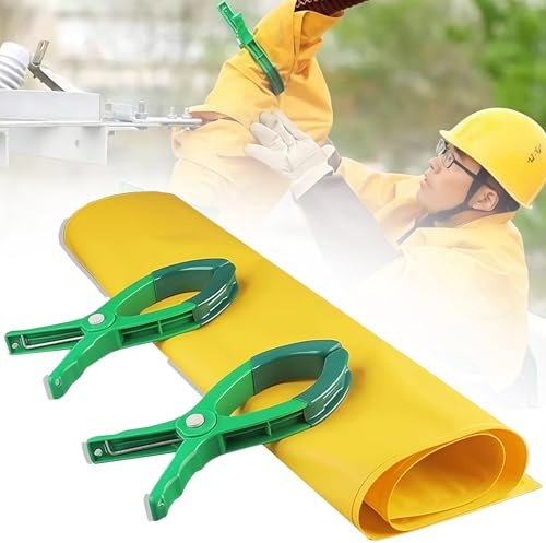 Insulating Blanket with Clips for Electric Power Maintenance - Protective Cover for High & Low Voltage Electrical Work, Compatible with 0.4/10KV Resin