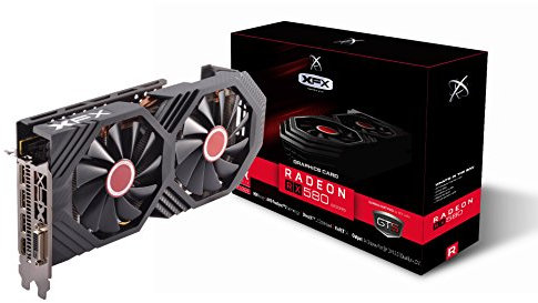 XFX RX-580P8DFD6 Scheda Grafica Radeon RX-580, Nero