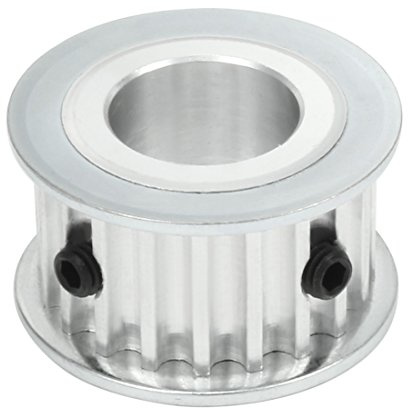 sourcing map Synchrone Rad 20 Zähne Aluminium Zahnriemenscheibe DE | 17mm Bohrung, 16 mm breite Riemen, DE
