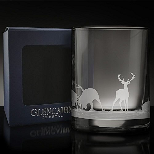 GLENCAIRN Whisky Glass with Scottish Deer Skyline Etched 17 cl