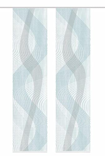 Vision S 055397 2er-Set Schiebegardinen VALESI, blau, 260 * 60