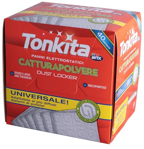 TONKITA | 40 chiffons électrostatiques capture-poussière universels, capture sale avec texture 3D à double couche, convient à tous les types de sols, de rechange pour capture-poussière, 40 pièces –