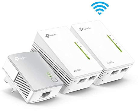 TP-Link TL-WPA4220T KIT 2-Port Powerline Adapter WiFi Starter Kit, Range Extender, Broadband/WiFi Extender, No Configuration Required, UK Plug (Renewed)