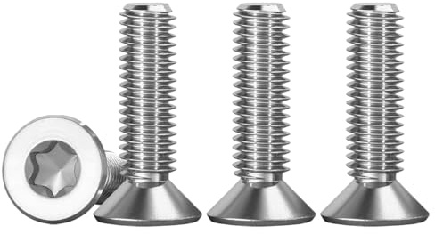 Drenky M5 X 25mm Senkkopfschrauben Edelstahl V2A VA A2, 10 Stück Schrauben Torx DIN 7991 / ISO 10642 Senkschraube Schraube Senkkopf Regelgewinde