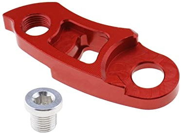 ECSiNG 1 Stück Aluminiumlegierung MTB Fahrrad Schaltwerk Extender für Mountainbike 40/42/46/50/52T für Rennrad 40T/42T/46T/50T/56T Rot