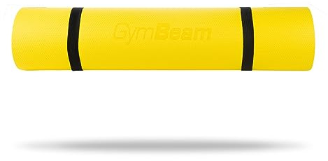 GymBeam Dual Yoga Mat, Tappetino Yoga Versatile in TPE Ecologico, Tappetino per Pilates, Tappeto Allenamento Antiscivolo, Adatto per Stretching e Rilassamento (Giallo)