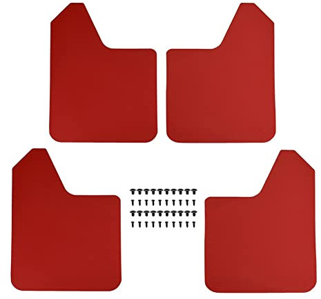 Paraspruzzi Per Hyundai Per Tucson Elantra Auto SUV Van Pick-Up Rally Rosso Da Corsa/Sport Universale Paraspruzzi Paraspruzzi Anteriore Posteriore Auto Parafanghi Mud Flaps (Colore : 4pcs-set Red)