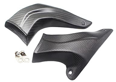 PFORME Sistema frenante Universale for Moto Raffreddamento ad Aria Compatibile con BMW S1000RR S1000XR R1250GS 1200R R1200RS Condotti in Fibra di Carbonio + Kit di Montaggio (Color : Matte Plain)