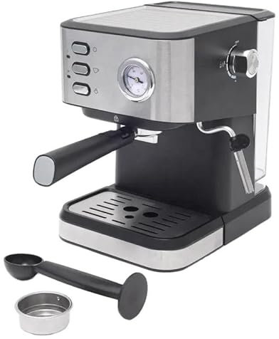 Máquina de café expreso, cafetera semiautomática de vapor de alta presión, cafetera con varilla de vapor espumador de leche, máquinas de café expreso súper automáticas compactas, tanque de agua de 1,5