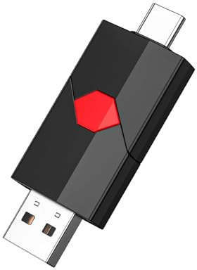 Aiibe Unidad flash USB C de 128 GB, unidad dual tipo C + unidad USB A, USB A, USB C, memoria USB C, unidad de pulgar para iPhone 15, smartphone, tableta, computadora