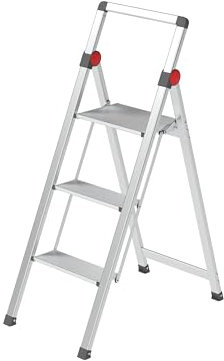 Scala sgabello Gierre Mini Slimstep solo 5 centimetri di ingombro - alluminio 3 gradini dlgS 81/08 - art. BS301