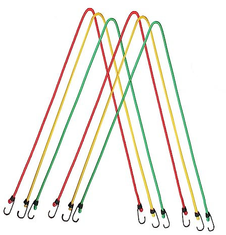 KITANDOVE Elastisches Seil Mit Haken Spanngurte Für Camping Zeltbefestigung 6 Stück Gepäckseile Oxford-gewebe Und Gummi Multifunktional