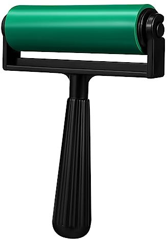 BELLIFFY Gummiwalze 10cm Für Stempelprojekte Druckroller Mit Praktischem Griff Abnehmbar Und Leicht Zu Reinigen Für Bastelarbeiten Und Druckherstellung Grün