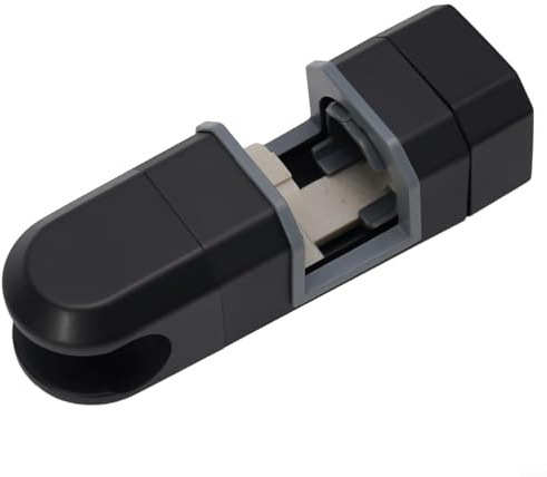 Support de pommeau de douche élégant, bouton réglable, design antidérapant, convient pour 15 curseurs de 30 mm (noir)