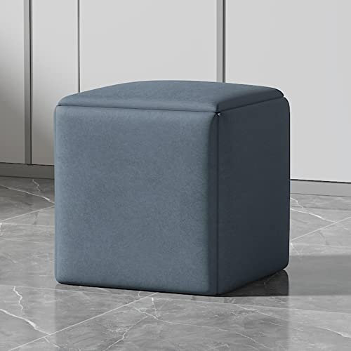 Cube Nesting Ottoman Sofa Chair - 5 in 1 Stapelhocker Technologie Tuch Quadratisch Ottomane Fußhocker mit Lenkrollen für Wohnzimmer Esszimmer