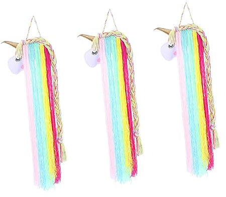 3st Organisator Für Haarschmuck Haarspangen Zum Aufhängen Toilettendeckelabdeckungen Organisationshalter Für Kopfschmuck Einhorn-hängeaufbewahrung Haarspangen Für Haarklammer Garn VICASKY