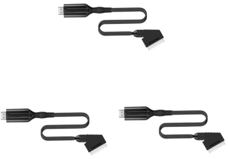 Artibetter Adaptateur Péritel Vers Vidéo 1080p 3 Pièces Convertisseur Câble Péritel À Faible Consommation Dénergie Pour