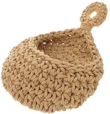 PHENOFICE Cesta Colgante De Tejida Organizador De Pared Para Cocina y Jardín Soporte Para y Almacenamiento Elegante