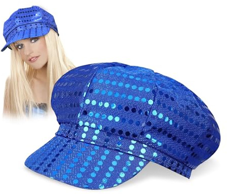 TUONYIS Sombrero de Lentejuelas Jazz Dance Hat Gorras de Jazz con Purpurina Unisex Sombrero de Lentejuelas Accesorio de Discoteca Carnaval Disfraz Fiesta de Disfraces, Fiesta Temática