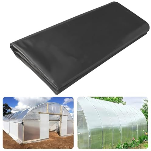 2 x 3M-Kunststofffolie, strapazierfähig, 40 µm, transparente Polyethylenfolie, vielseitig, wasserdicht, weiß, Polyethylen-Abdeckfolien für Gartenarbeit, Isolierung, Bau und Staubschutz (schwarz)
