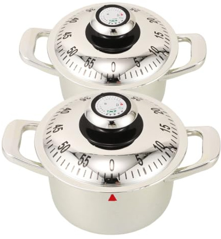 NAMOARLY 2pcs Countdown Timer for Chefs Home Retro Egg Timer Alarm Vintage Kitchen Clock