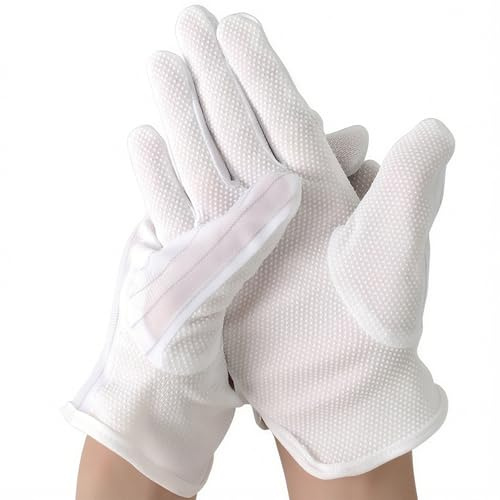 Gizmolet 10 Pairs Thin Polyester Safety Gloves, Anti-Static Work Gloves for Electronics, Breathable, Portable, High Resistance Carbon Fiber for Industrial Application/CMOS Sensor/Precision Instruments