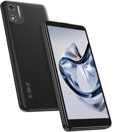 XGODY X32 Handy Ohne Vertrag, 5,5 Zoll Günstig Smartphone 2GB+16GB 128GB Erweiterbar, Octa-Core, Android 14, 4G Dual SIM, 8MP+5MP Kamera, 2850 mAh Akku, Face ID, GPS, Schwarz