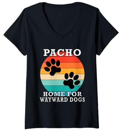 Mujer Pacho Home For Wayward Dogs Apellido Camiseta Cuello V