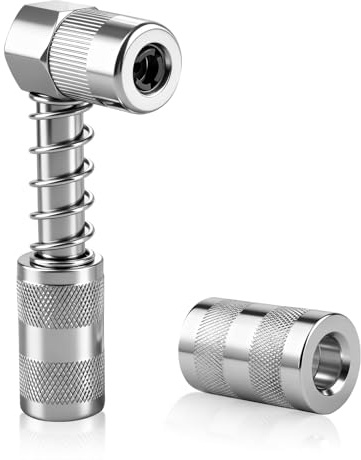 DONGFENGLION 90° Fettpresse Mundstück Adapter, Hochwertiger Fettpresse für Schmiernippel aus Verzinktem Kohlenstoffstahl | 90 Grad Mundstück Fettpresse Adapter, Langlebig für Industrie & Werkstatt