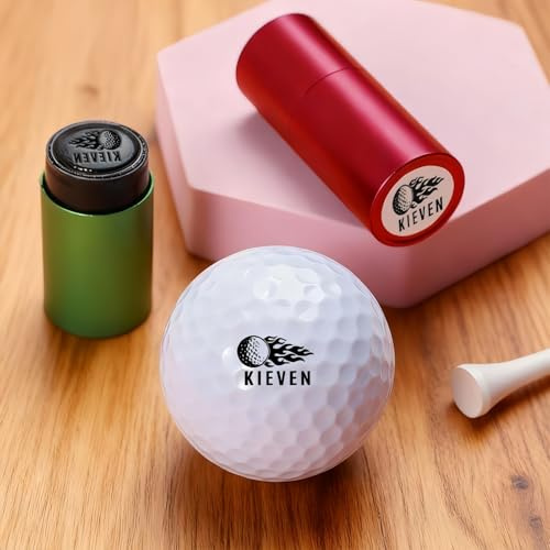 Drawelry Personalisierte Name Golfball Stempel mit Logo Text Siegel Selbstfärbender Golfballmarkierer Stempeln Golf Ball Markierer Golfzubehör Golf Geschenke für Männer Frauen Spieler Trainer