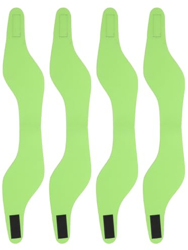 ORFOFE 4 Stück 4 Stück-Pack Neopren Schwimm Ohrbänder Größe L Grün Schwimmstirnband mit Gehörschutz für Erwachsene Damen Herren Rutschfester Ohrenschutz zum Schwimmen Tauchen Duschen und