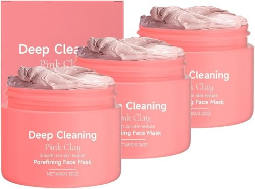 Mascarilla de barro natural de limpieza profunda, mascarilla cremosa de arcilla rosa; atenúa la hiperpigmentación y unifica el tono, dejando la piel hidratada, confortable y sin sensación pegajosa.
