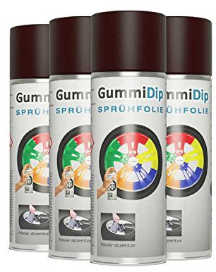 Gummi Dip Sprühfolie, Camo/Tarn Spray, 4er Set, 4x400 ml (Tarn Braun)