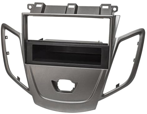 tomzz Audio 2415-101 Radioblende kompatibel mit Ford Fiesta JA8 ab 2009-2017 dunkelsilber mit DIN Ablagefach ohne Display