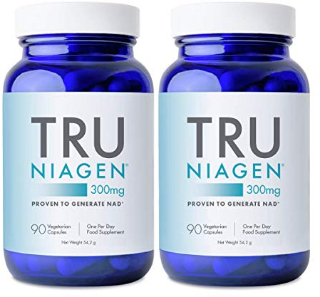 TRU NIAGEN Suppléments de NAD+ pour réduire l'épuisement et la fatigue, formule brevetée nicotinamide riboside NR (180 portions (2 x 90))