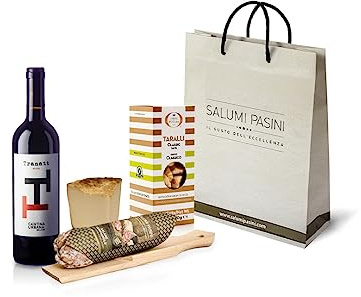 Kit apéritif MILANO, apéritif typiquement italien avec vin rouge, salami, taralli et ricotta au four