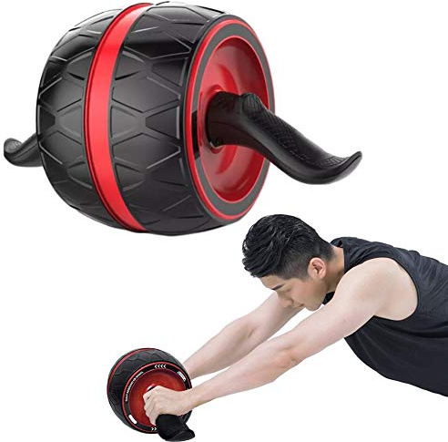 Abdominal Roller Wheel, Smart Brake Automatic Rebound Ab Roller Wheel, Mute Non-Slip Abs Carver Multiple Angles Core Workouts Ab Roller, Home Gym Equipment for Men Women Abdominal Exercise (red)