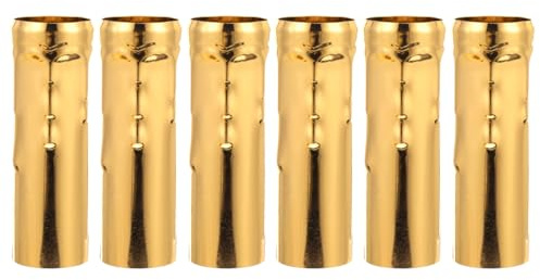OSALADI 6Er Set Kronleuchter Kerzenärmel E14 Lampenfassungs-Hülse Metall Basisabdeckungen Ersatz Für Europäische Kristallleuchter Kerzenleuchter Und Retro-Kronleuchter 3.15 X 0.98 X 0.98 in