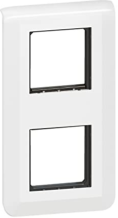 Legrand - Plaque Mosaic avec support pour 2 x 2 modules montage vertical - blanc