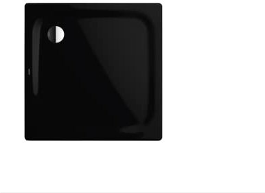 Kaldewei Duschwanne Superplan mit Wannenträger extraflach Modell 390-5 90 x 90 x 2,5 cm, Ablaufloch Ø 9,0 cm, schwarz