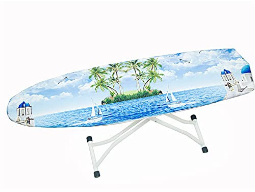 Highdi Bügelbrettbezug 140x50cm, Universal Einfache Installation Bügelbrettbezug für Dampfbügelstation, 3D Muster Bügelbrettabdeckungs mit Bügeltuch zum Schnellen Bügeln (Kokosnussbaum,140x50cm)