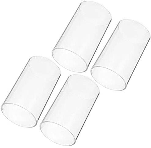 BESPORTBLE 4 Stücke Kerzengläser Glaszylinder Winddicht Kerzenhalter Kerzenglas Candle Holder Teelichtgläser Teelichtglas Kerzenschirme für Tischdeko 20CM Replacement Glass Tube