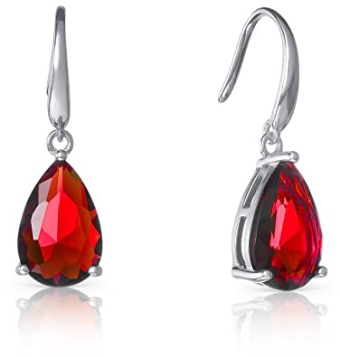 namana 925 Sterling Silber Tropfenohrringe für Damen und Mädchen, Tropfen-Ohrhänger für Frauen mit birnenförmigen Farbsteinen, Gold- oder Silberohrringe mit Geschenkbox
