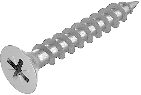 SECCARO Confezione da 200 viti per pannelli truciolari 5 x 35 mm in acciaio inossidabile V2A VA A2 con filettatura completa, cruciforme/PZ