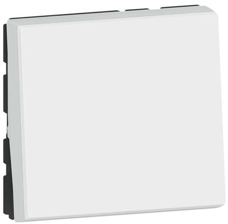 Commutateur Mosaic EasyLed 2 modules 10AX, blanc