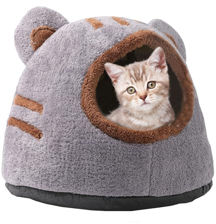 Naisicatar Cama de Gato, Cueva para Interiores, Iglú, Casa y Cama de Gatito