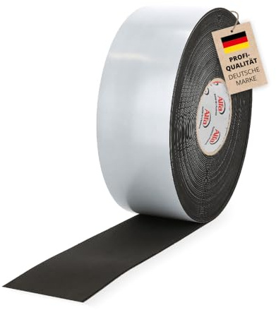 Alfa Premium Terrassenschutzband 80 mm x 20 m x 1,5 mm – UV-beständig | Profi-Qualität - Hochwertiges 1,5 mm Terrassentape - Hohe Witterungsbeständigkeit - Hoher Federweg durch mehr Dämmmaterial